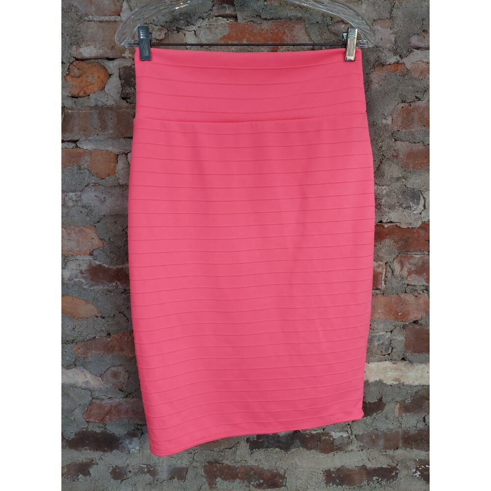 New Neon Pink Skirt Womens Sz XL Bodycon Bandage bl